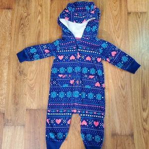 Carter's baby girl hooded jumpsuits